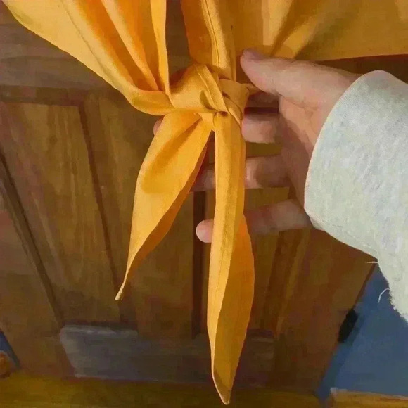 Orange Button Down Blouse - Picture 6 of 7